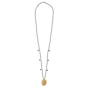 Feminine Zwarte Onyx Goud Ketting