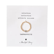 Sparkle Labradorit goldfarbiger Ring S/M