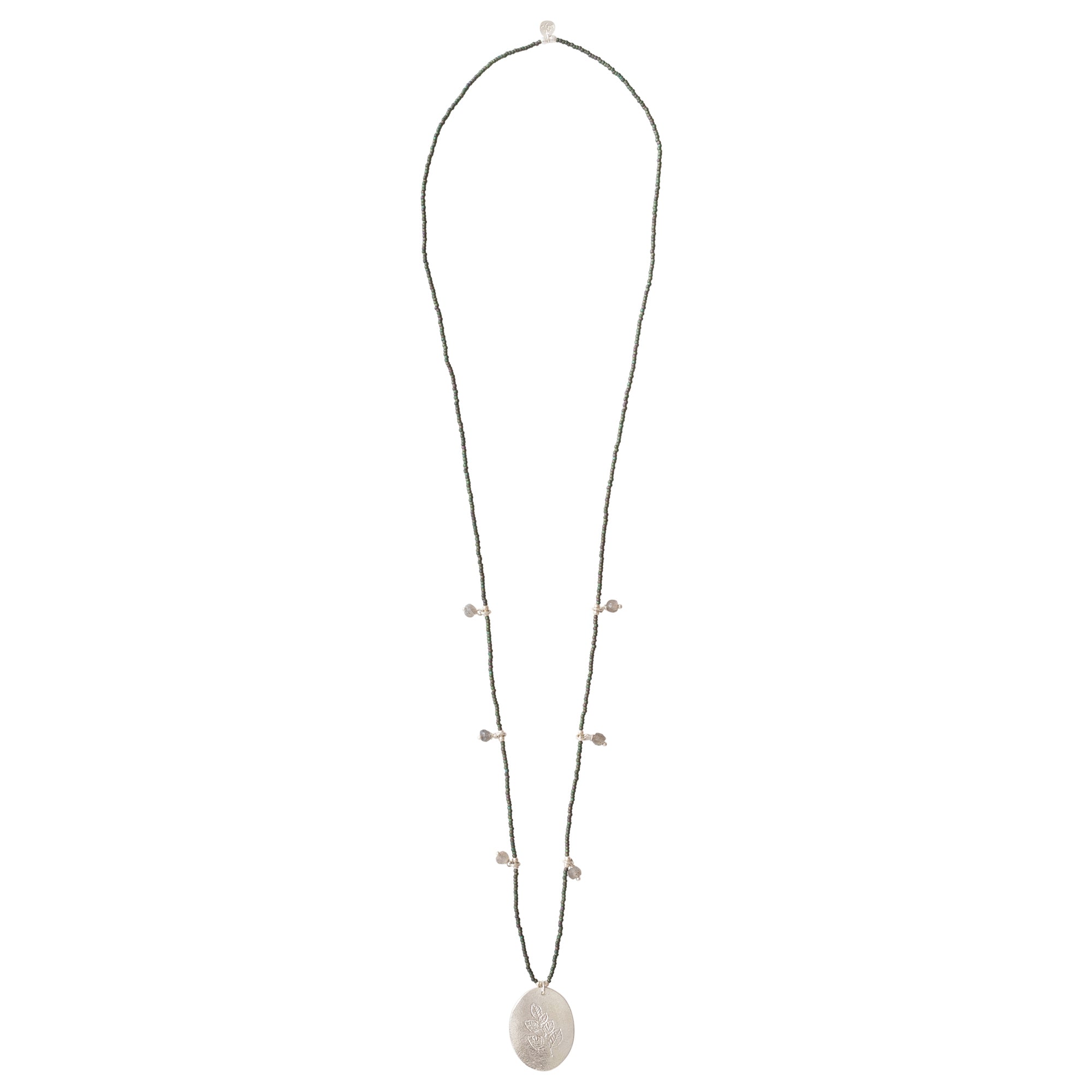 Feminine Labradorit Silber Halskette