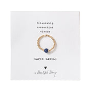 Sparkle Lapislazuli goldfarbiger Ring S/M