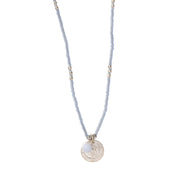 Timeless Blauwe Agaat Zilverkleurige Ketting