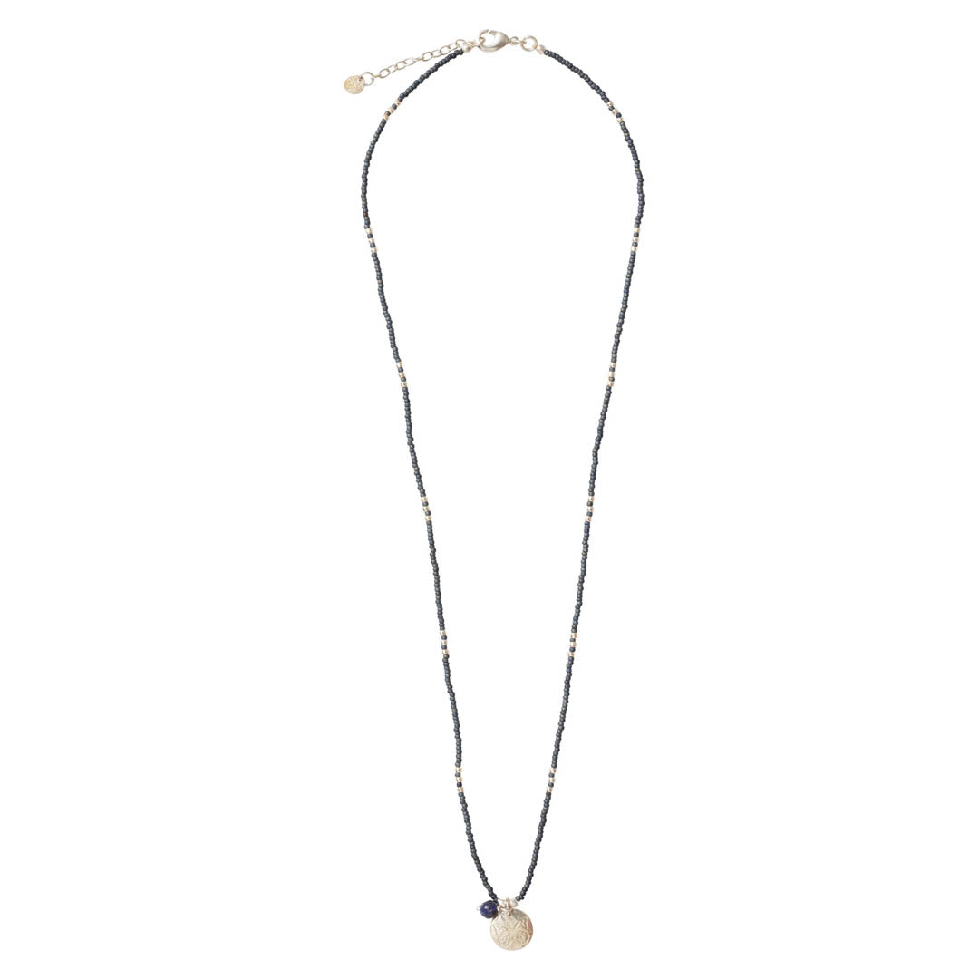 Timeless Lapis Lazuli Zilverkleurige Ketting