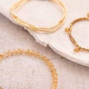 Energy Citrin vergoldetes Armband