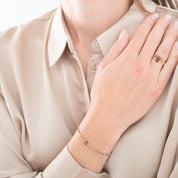 Sparkle Rauchquarz goldfarbiger Ring M/L