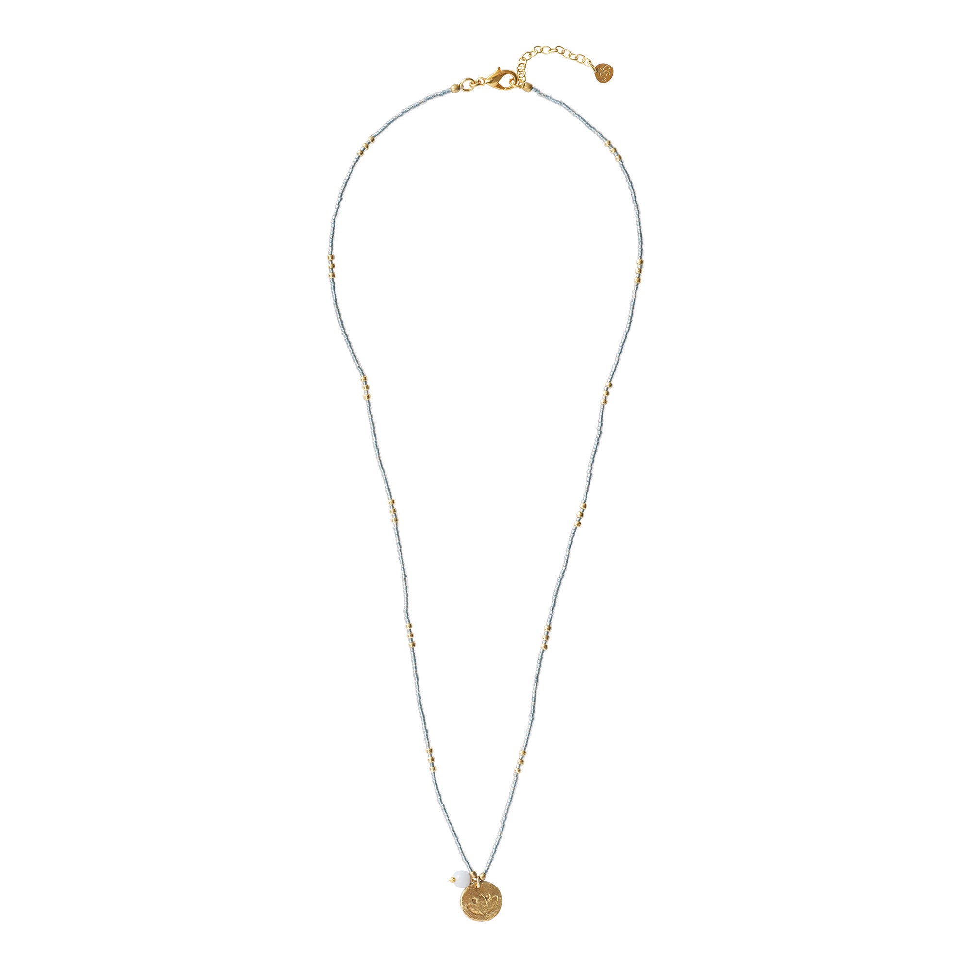 Timeless Blauwe Agaat Goudkleurige Ketting