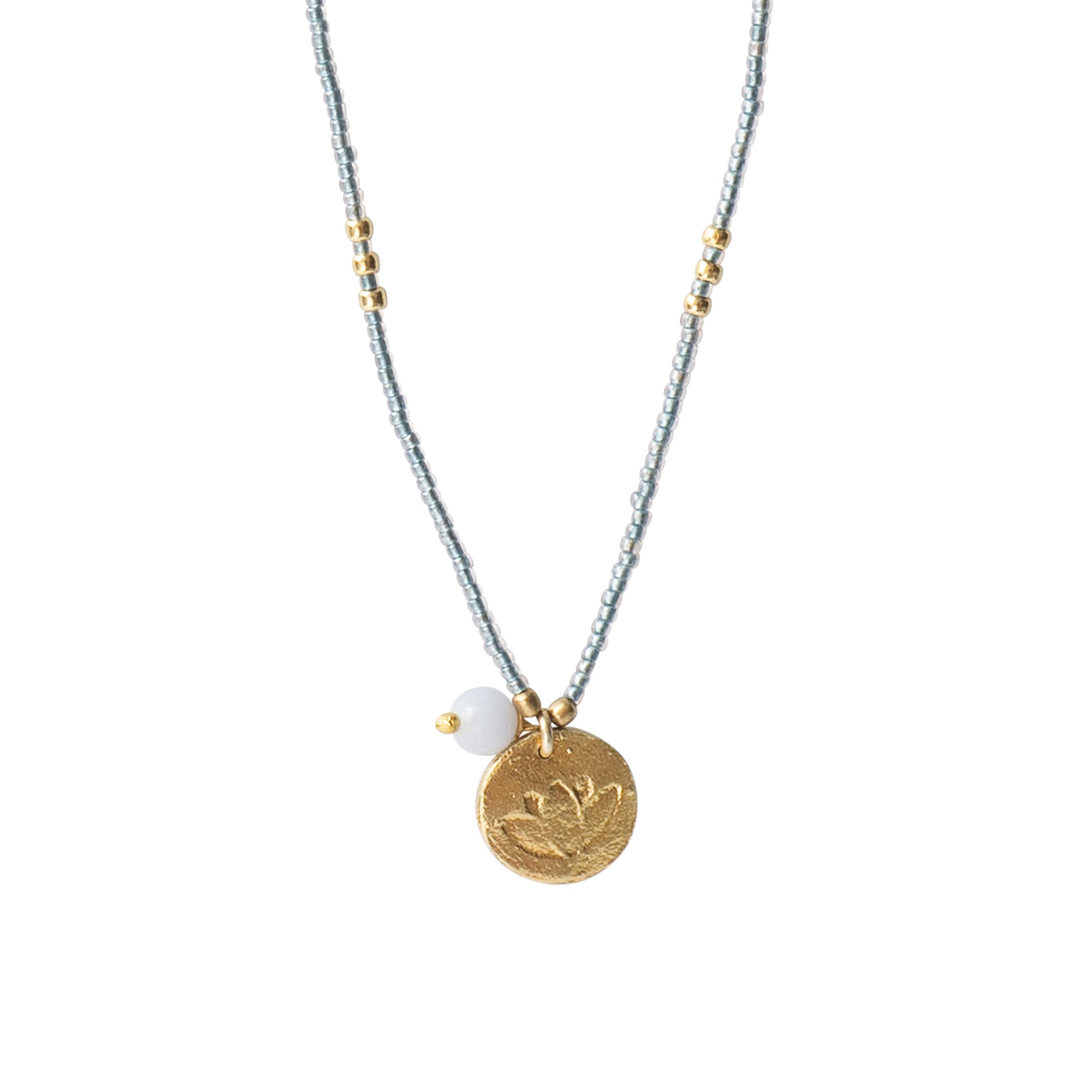 Timeless Blauwe Agaat Goudkleurige Ketting