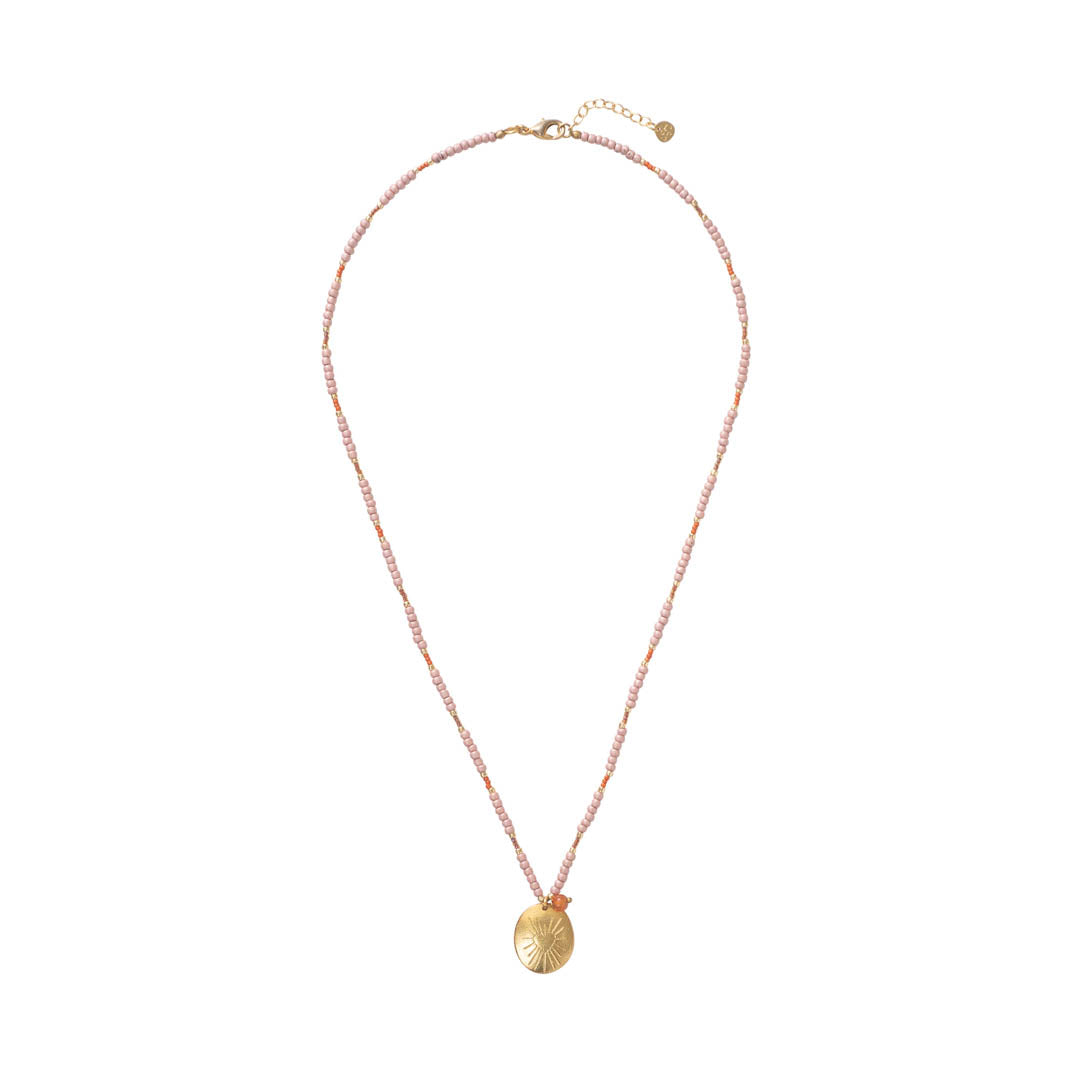 Prayer Carneool Goudkleurige Ketting