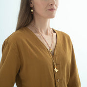 Prayer Carneool Goudkleurige Ketting