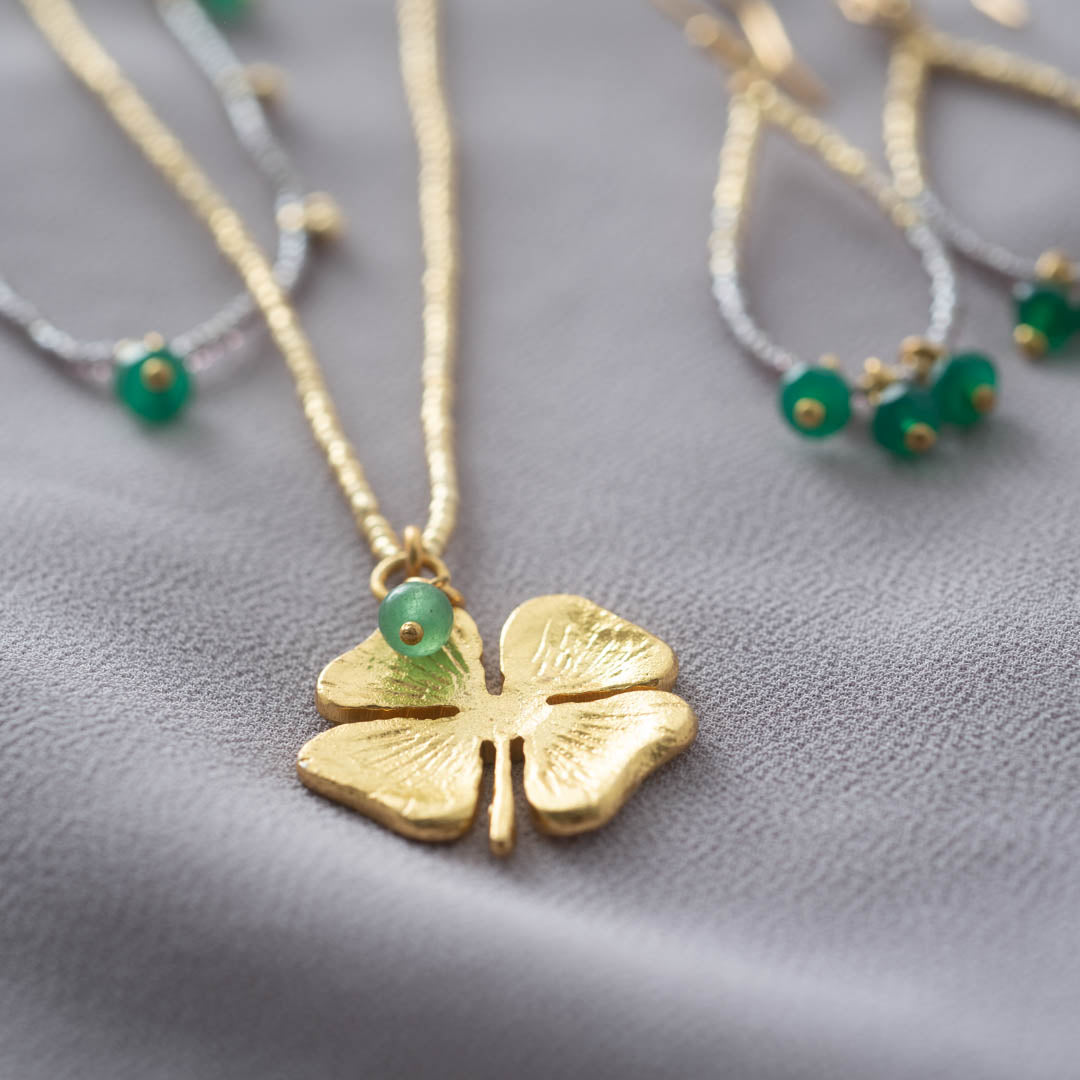 Paradise Aventurijn Goudkleurige Ketting