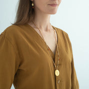 Courage Karneol goldfarbige Halskette