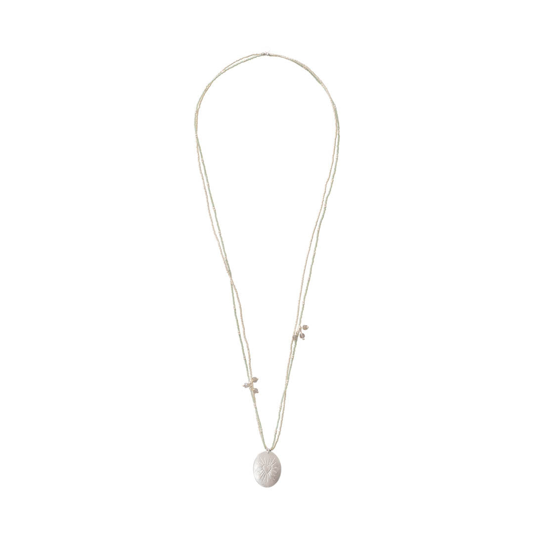 Courage Labradoriet Zilverkleurige Ketting