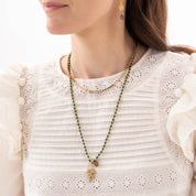 Fantasy Labradoriet Goud Ketting