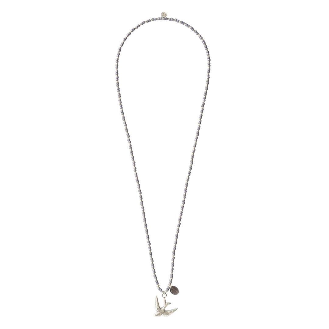 Fantasy Rauchquarz Silber Halskette