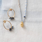 Fantasy Lapislazuli goldfarbige Halskette