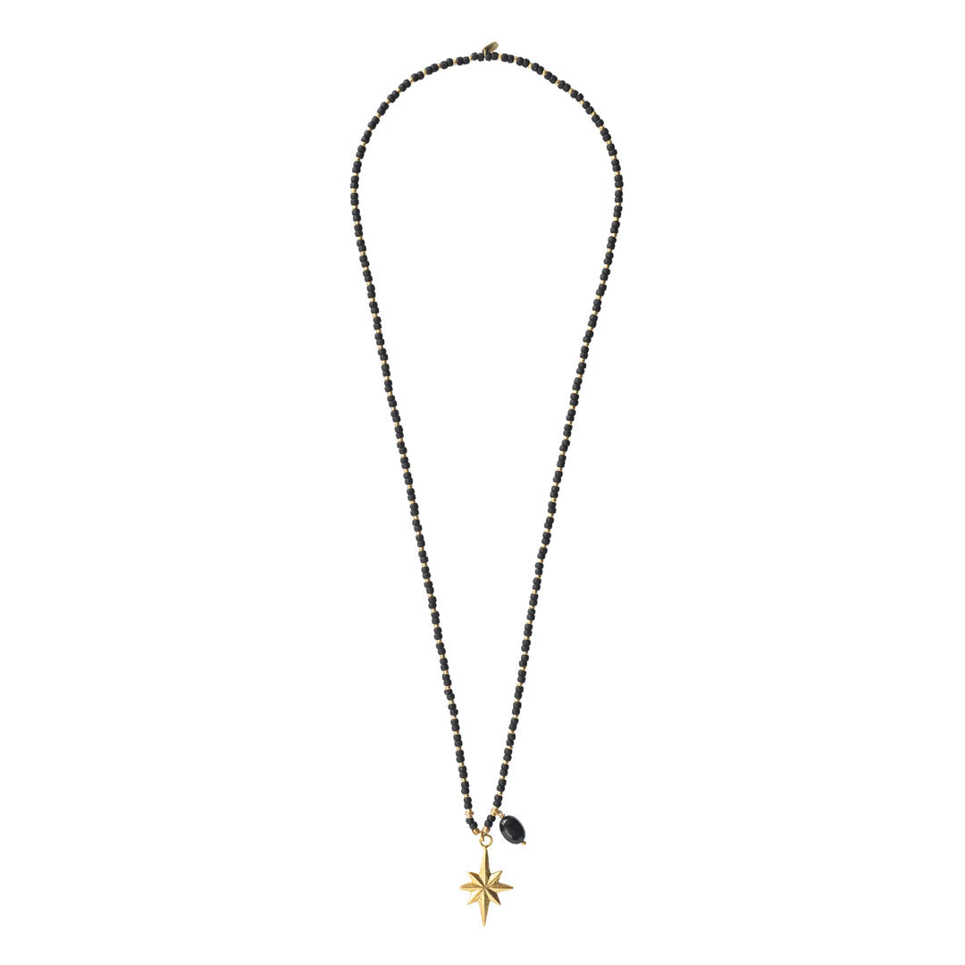Fantasy Zwarte Onyx Goud Ketting