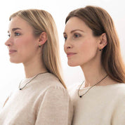 Edelsteinkarte Halskette You & Me Schwarzer Onyx Gold