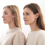 Edelsteinkarte Halskette You & Me Rauchquarz Silber