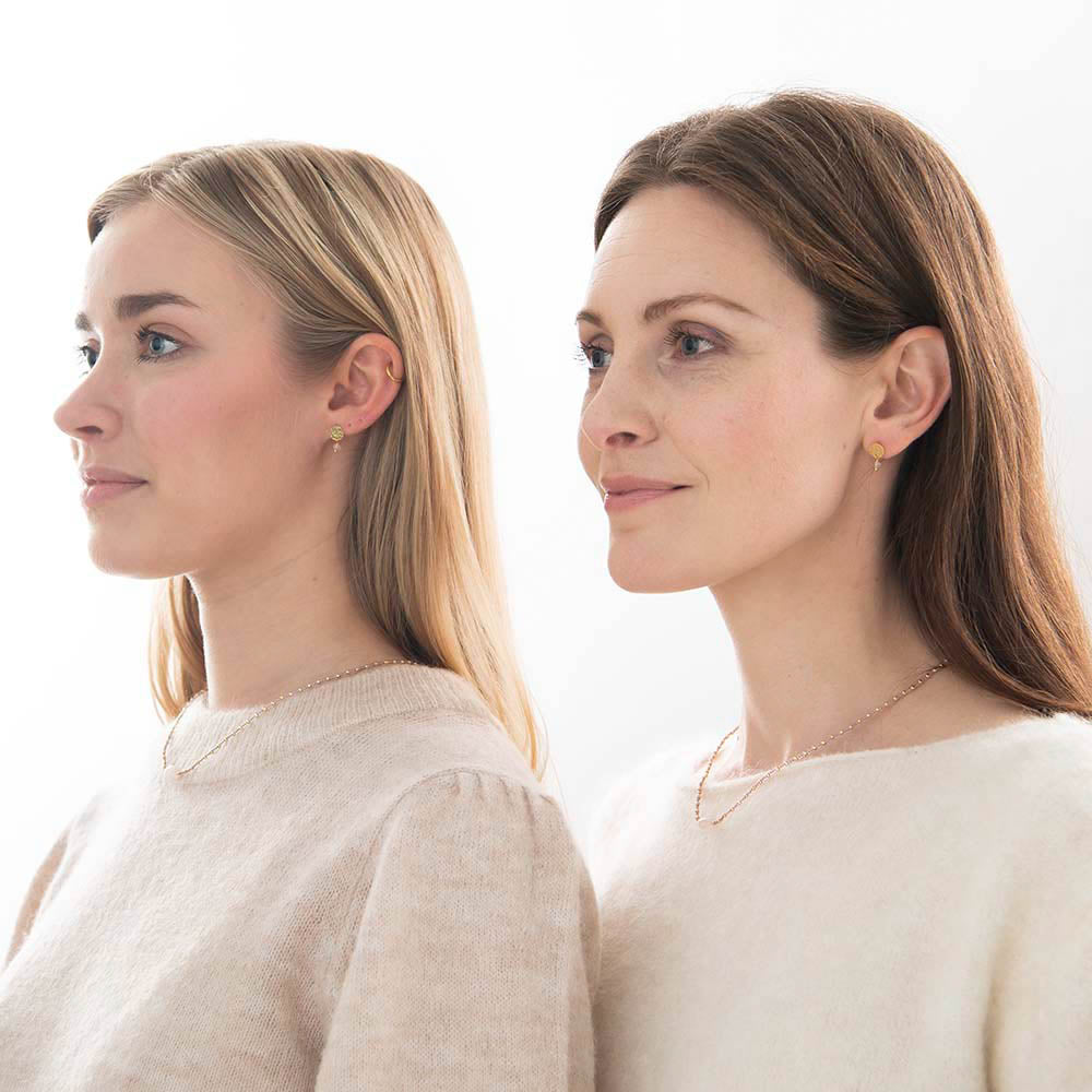 Edelsteenkaart Ketting You & Me Rozenkwarts Goud