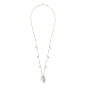 Feminine Rauchquarz Silber Halskette