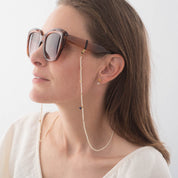 Trust Lapislazuli goldfarbige Brillenkette