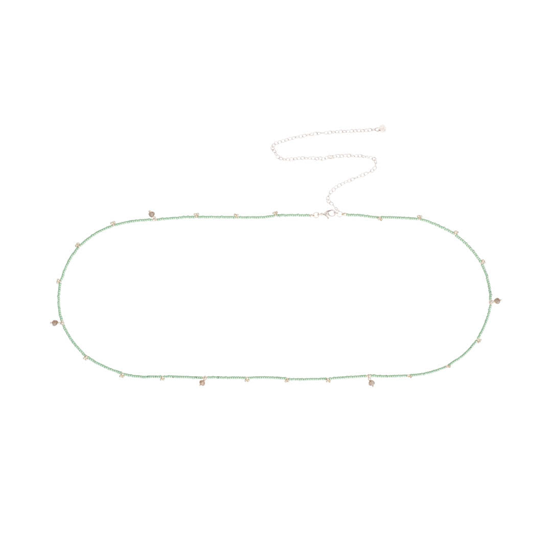 Festival Labradoriet Zilverkleurige Body chain