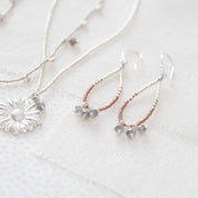 Becoming Labradorit silberfarbige Ohrringe