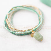 Nirmala Aventurin vergoldetes Armband