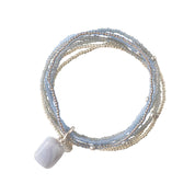 Nirmala Blauer Achat versilbertes Armband