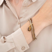 Nirmala Tigerauge versilbertes Armband