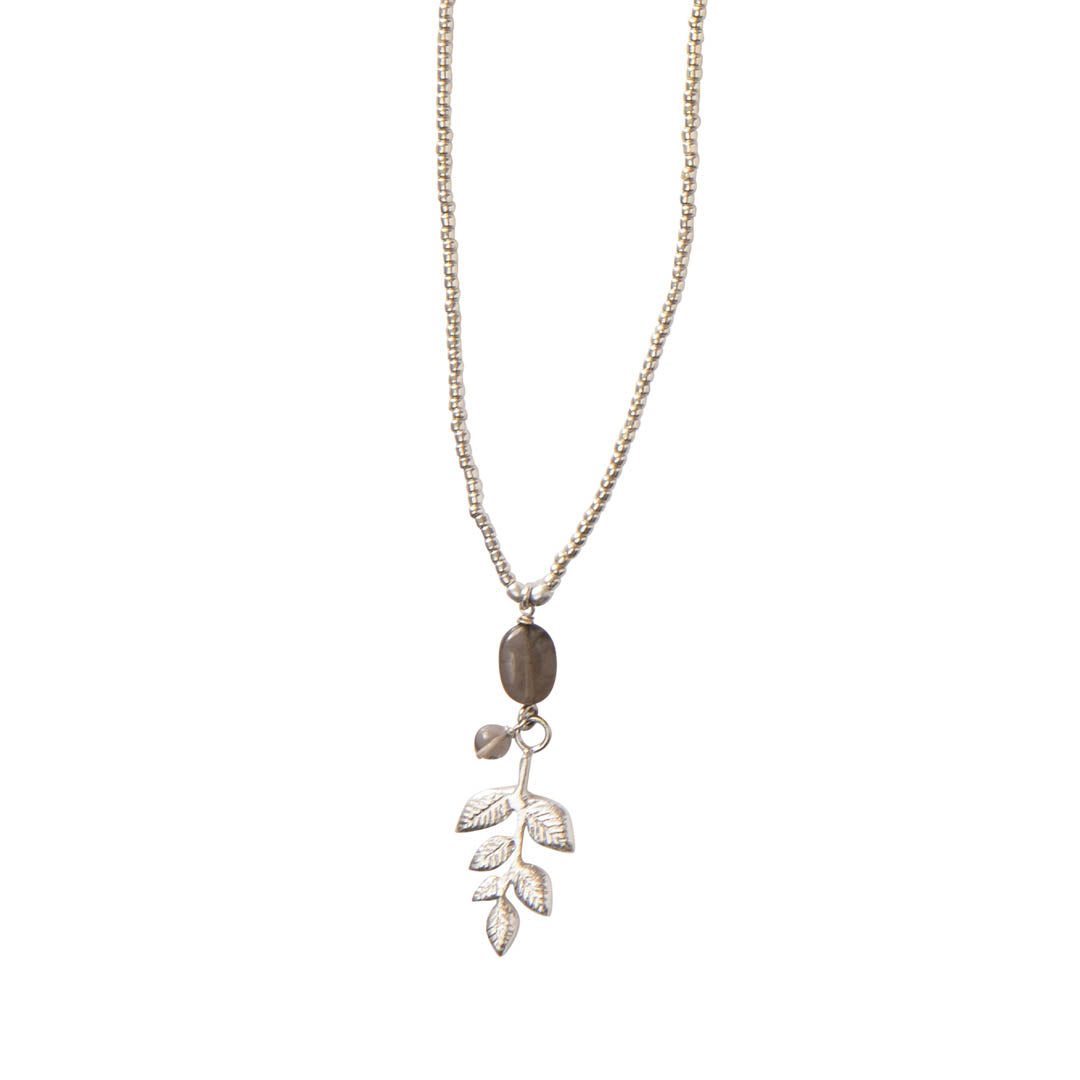 Blessing Rauchquarz Silber Halskette