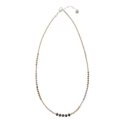 Golden Rookkwarts Zilver Ketting