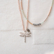 Golden Labradoriet Zilverkleurige Ketting