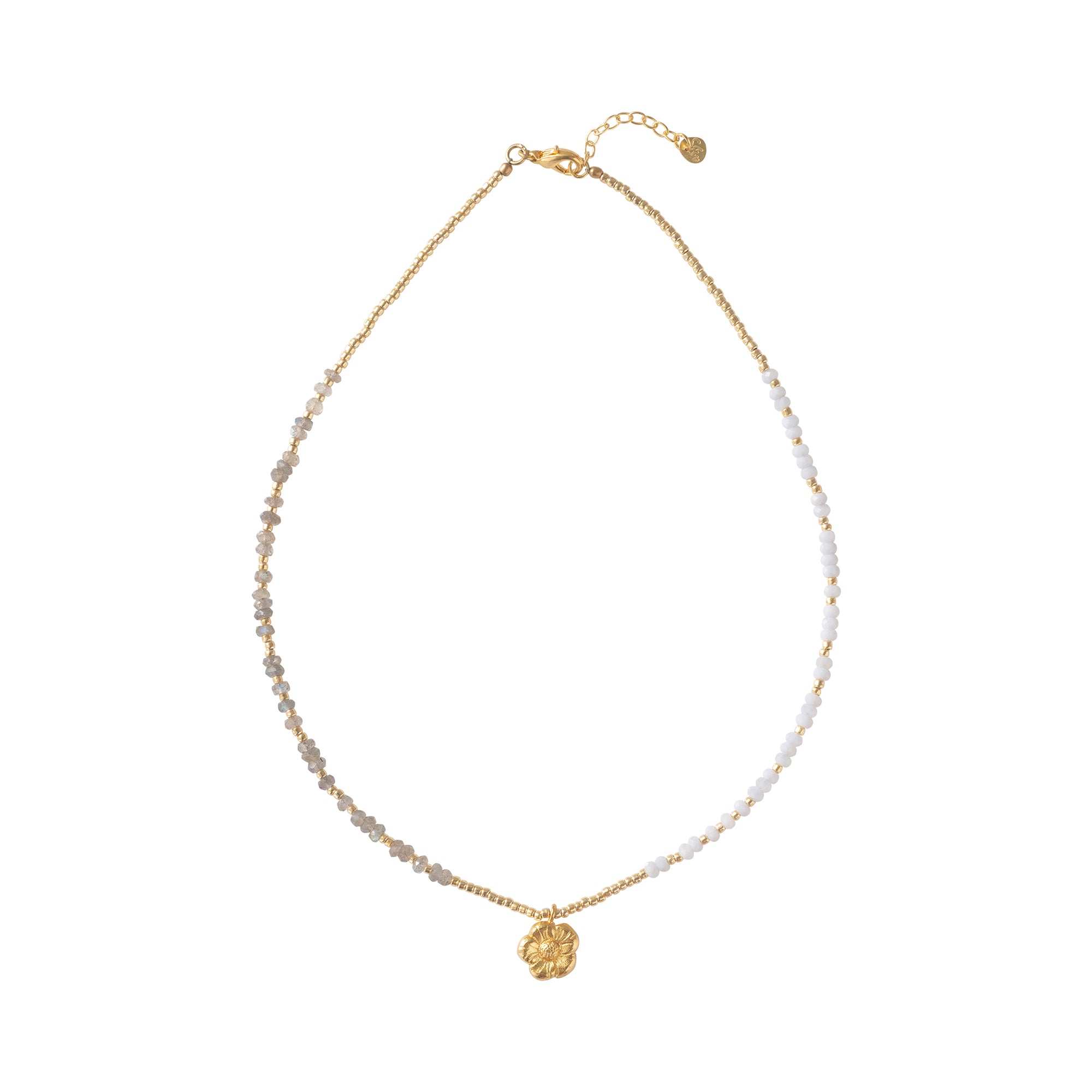 Ambition Labradoriet Blauwe Agaat Goudkleurige Ketting