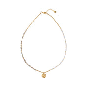 Ambition Labradoriet Blauwe Agaat Goudkleurige Ketting