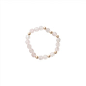 Dedicated Rosenquarz goldfarbiger Ring