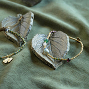 Amuse Labradorit Armband Goldfarben