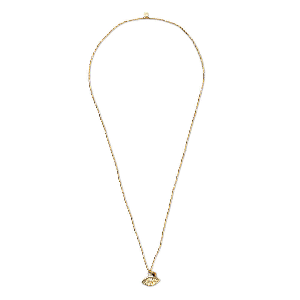 Paradise Tiger Eye Necklace Gold Colored