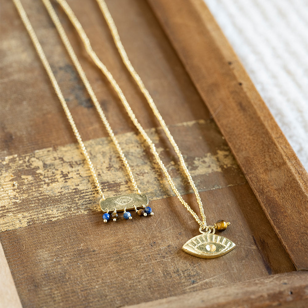 Paradise Tijgeroog Goudkleurige Ketting