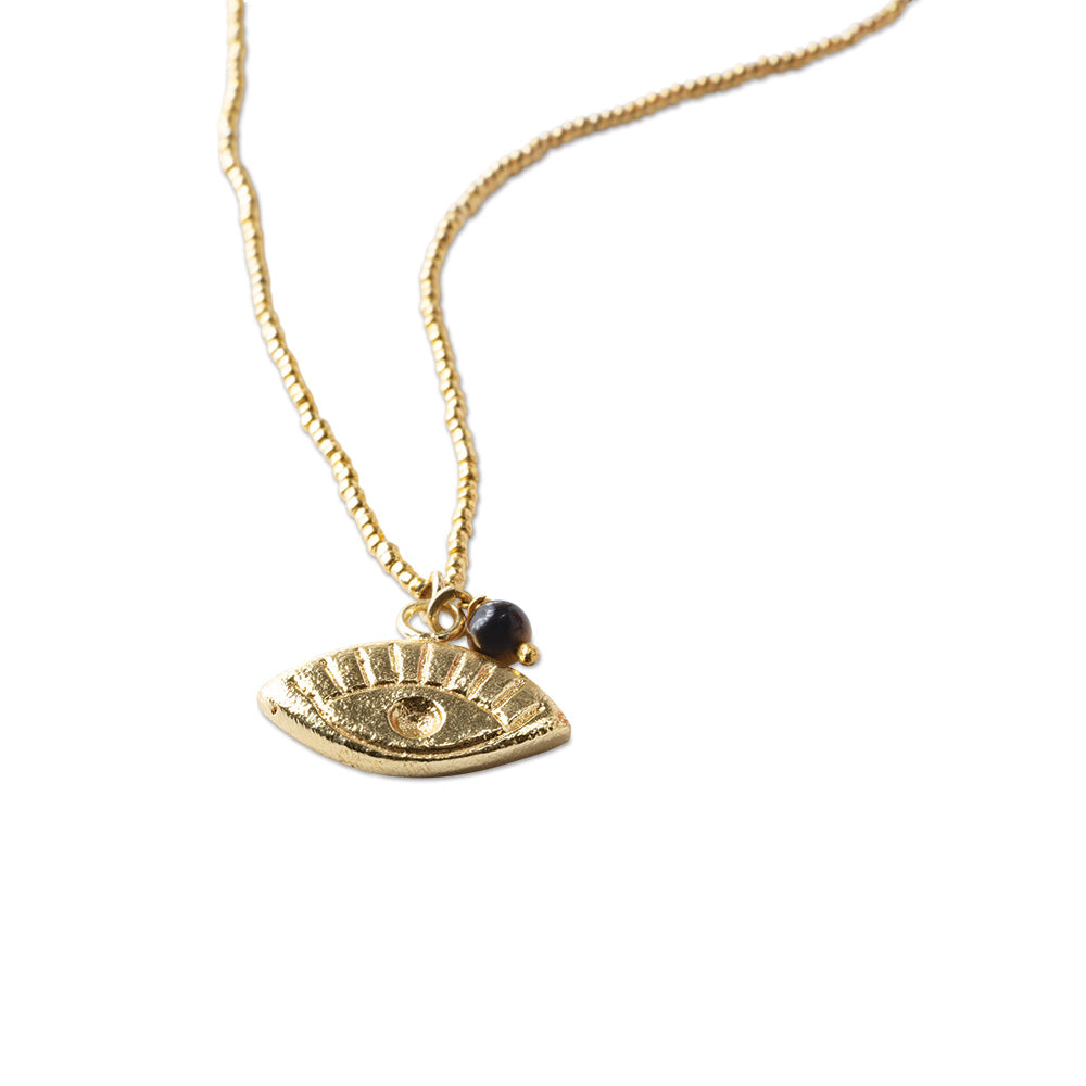 Paradise Tijgeroog Goudkleurige Ketting