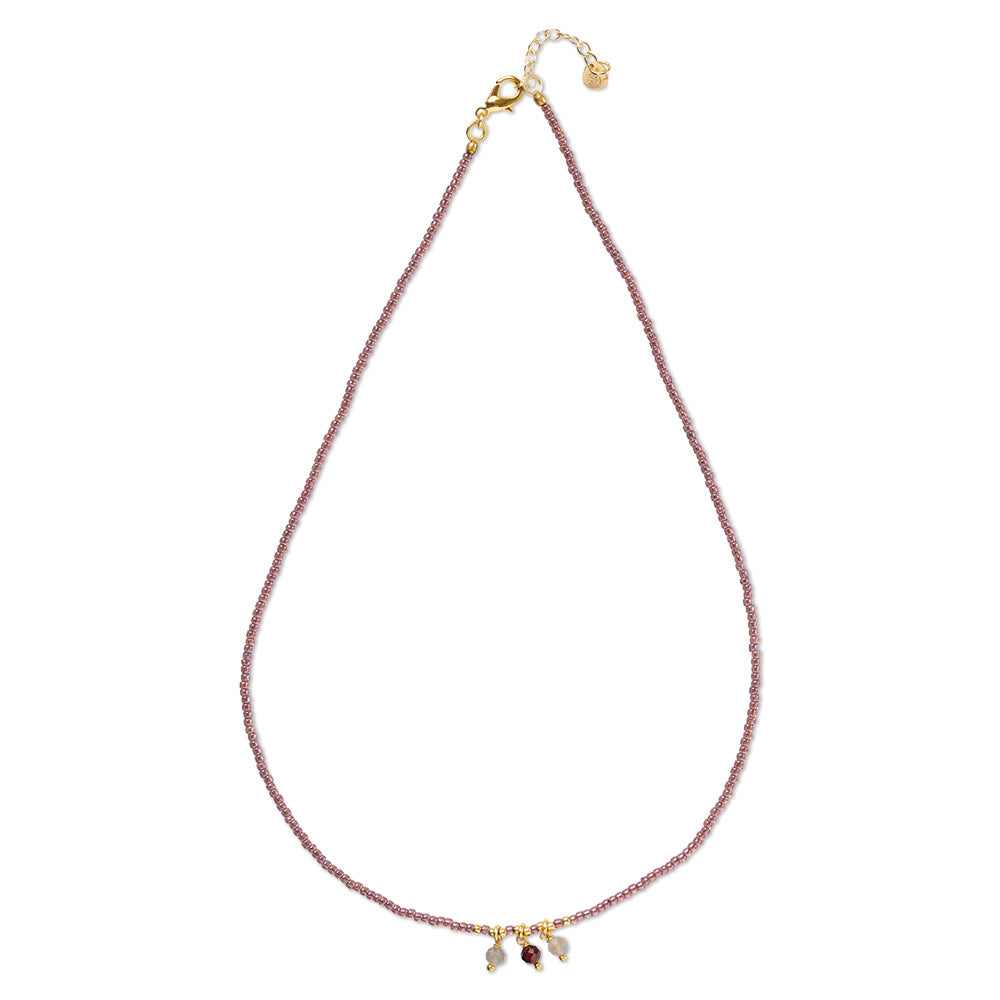 Empathy Labradoriet Granaat Ketting