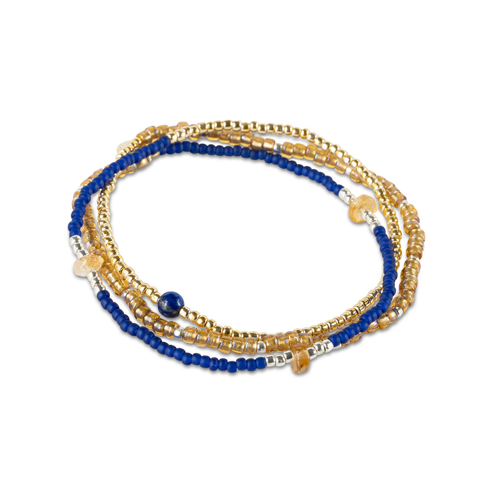 Balanced Citrin Lapislazuli Armband 