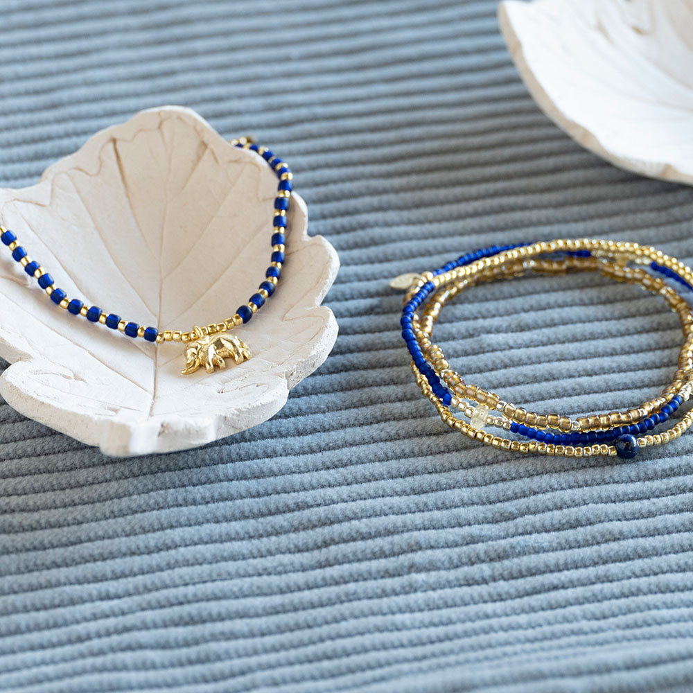 Balanced Citrin Lapislazuli Armband 