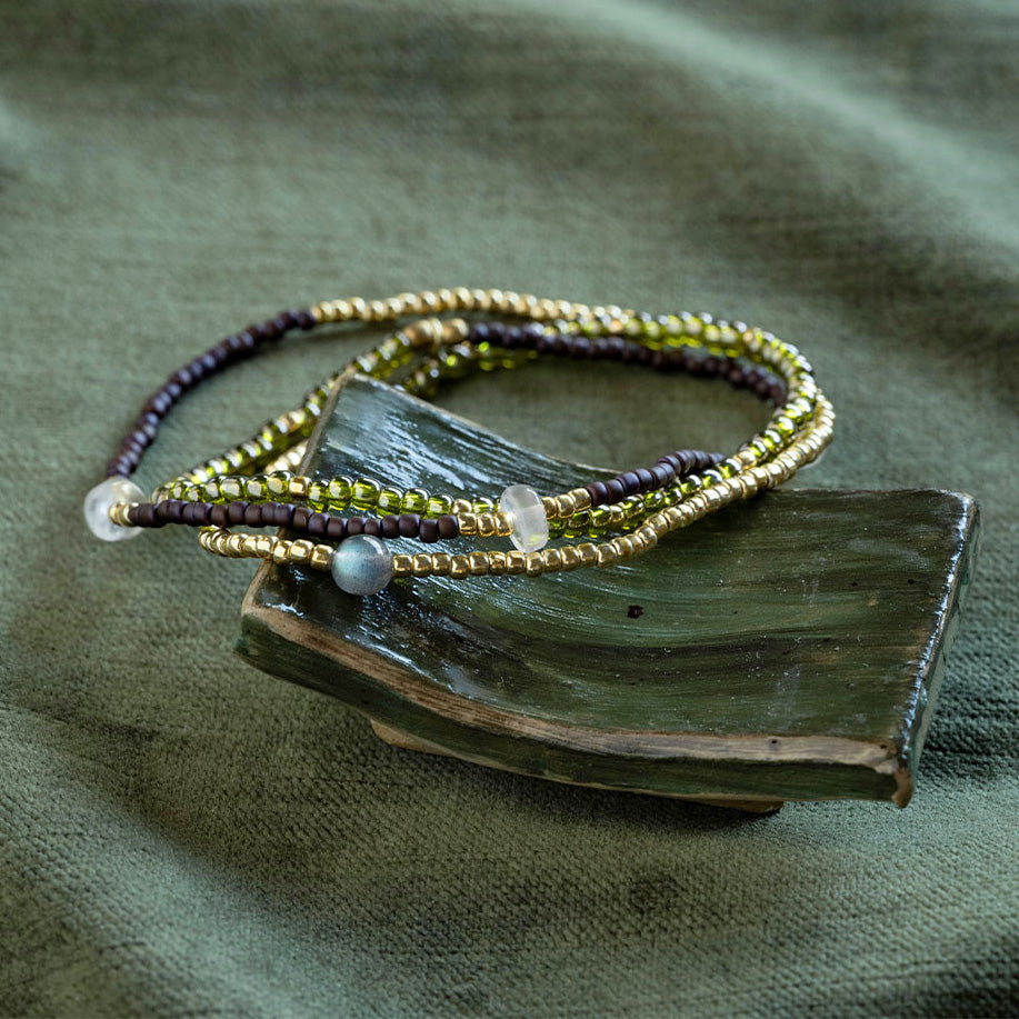 Balanced Rosenquarz Labradorit Armband