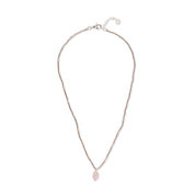 Wishing Rozenkwarts Ketting Zilverkleurig