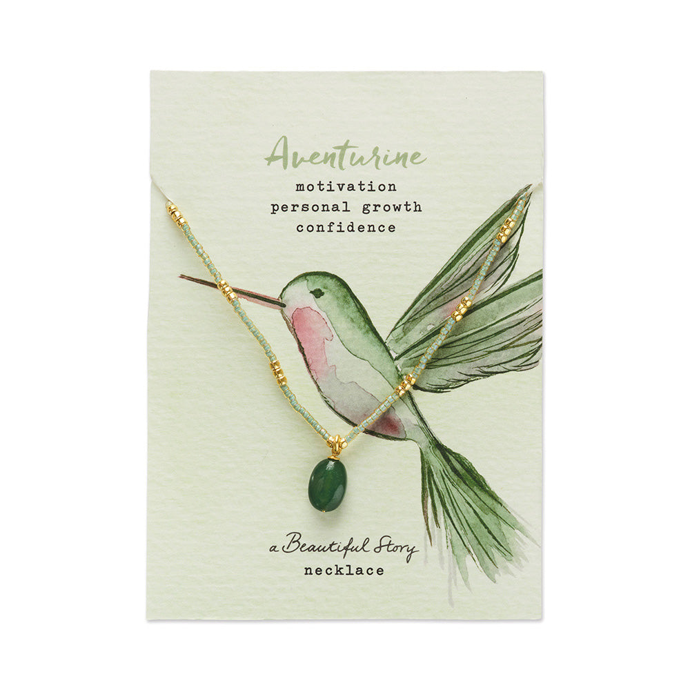 Wishing Aventurijn Ketting Goudkleurig