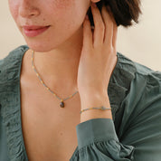 Wanting Labradorit Armband Goldfarben