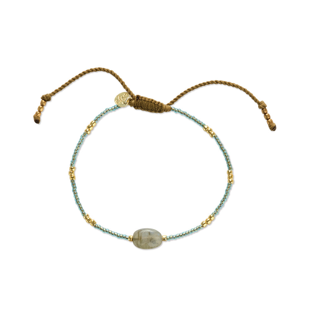 Wanting Labradorit Armband Goldfarben