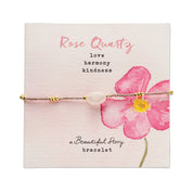 Wanting Rose Quartz Bracelet Gold Colored