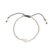 Wanting Rose Quartz Bracelet Silver Colored