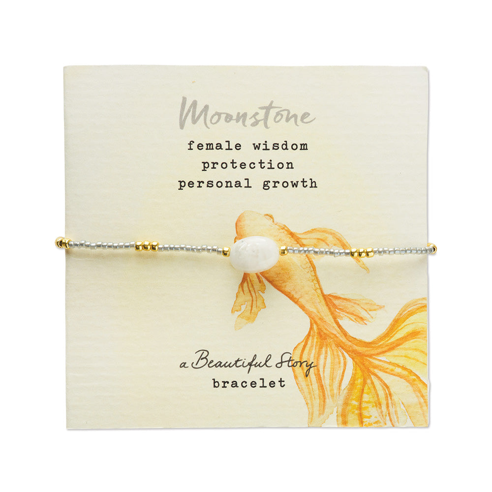 Wanting Moonstone Bracelet Gold Colored